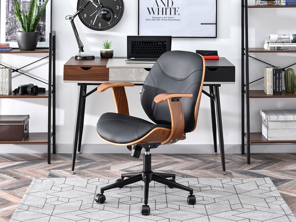 Židle Raynold (ořech tmavý + černá). Akce -10%
