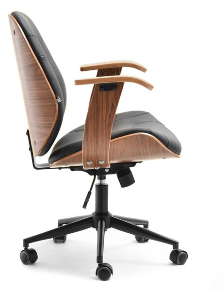 Židle Raynold (ořech tmavý + černá). Akce -10%