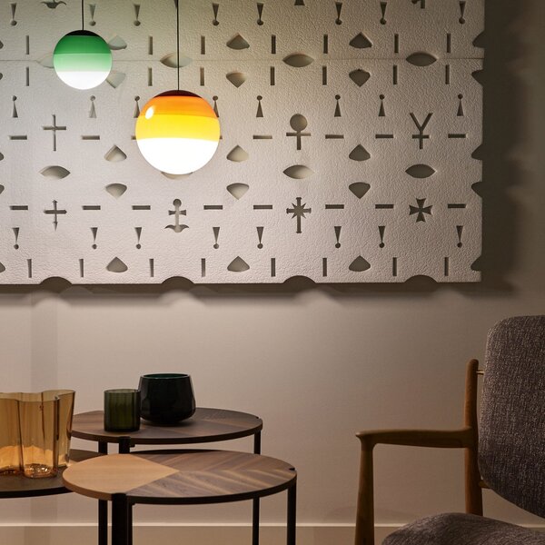 Závěsná svítidlo MARSET, Dipping Light, stmívatelné, Zelená, Obývací pokoj, Sklo, Design