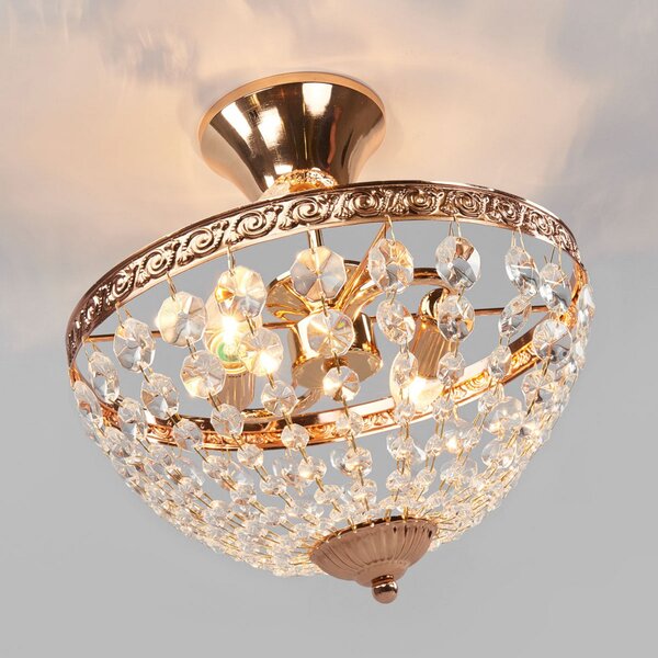 Stropní Lampa Markslöjd, HANASKOG, stmívatelné, Zlatá / mosazná, Obývací pokoj, Kov