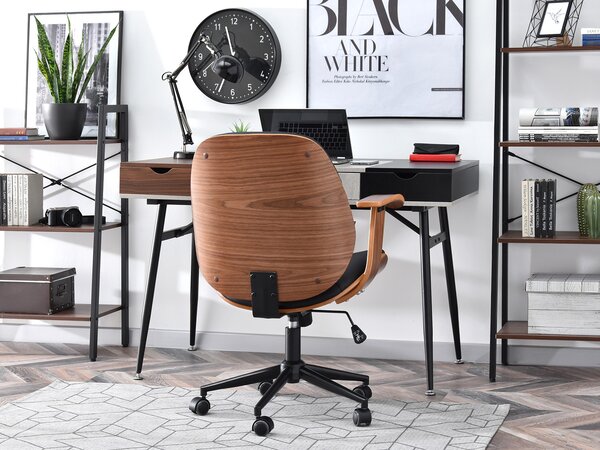 Židle Raynold (ořech tmavý + černá). Akce -10%