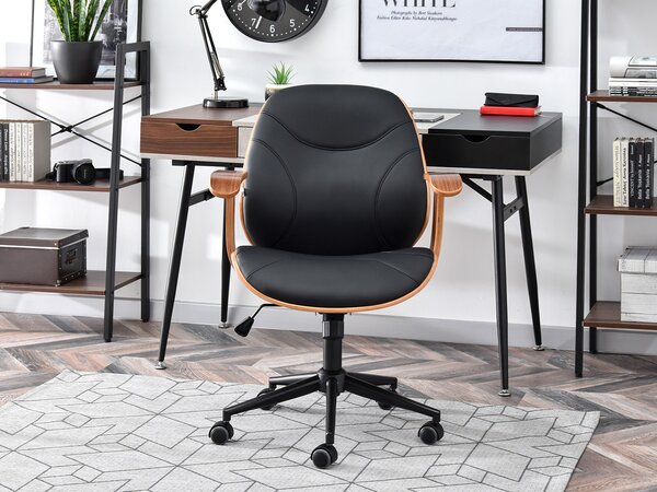 Židle Raynold (ořech tmavý + černá). Akce -10%