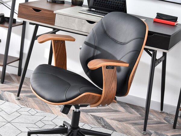 Židle Raynold (ořech tmavý + černá). Akce -10%
