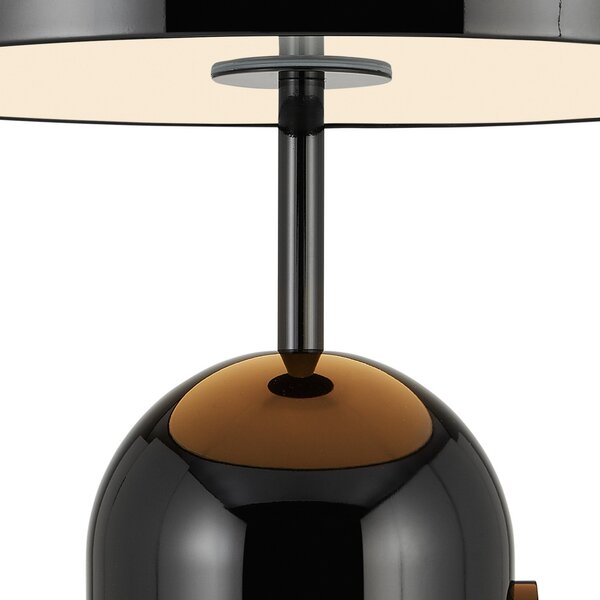 Stolní lampa Tom Dixon, Bell, stmívatelné, Černá, Obývací pokoj, Kov, Design