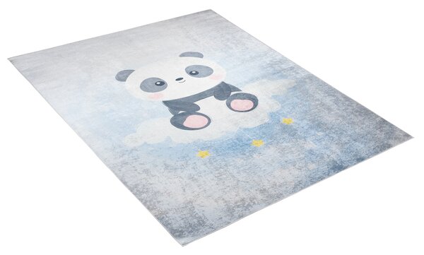 Makro Abra Dětský kusový koberec vhodný k praní BAMBINO 2776 Medvídek protiskluzový modrý Rozměr: 80x150 cm