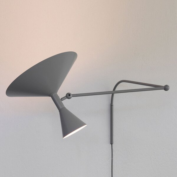 Nástěnná Svítidla Nemo Lighting, Lampe de Marseille, Šedá, Obývací pokoj, Kov
