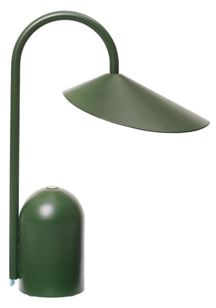 Stolní lampa ferm LIVING, Arum, stmívatelné, Zelená, Terasa, Kov, Design