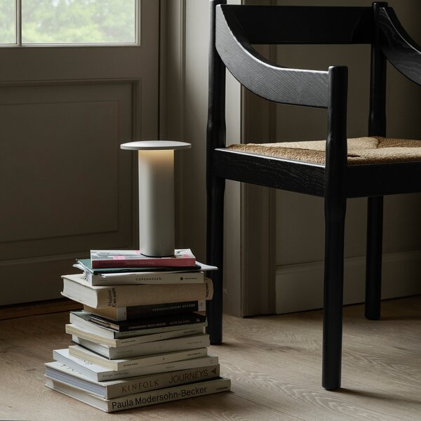 Stolní lampa FRITZ HANSEN, Solae, stmívatelné, Šedá, Obývací pokoj, Hliník, Moderní