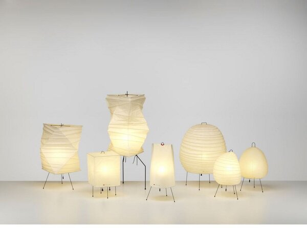 Stolní lampa Vitra, Bílá, Obývací pokoj, Papír / Karton
