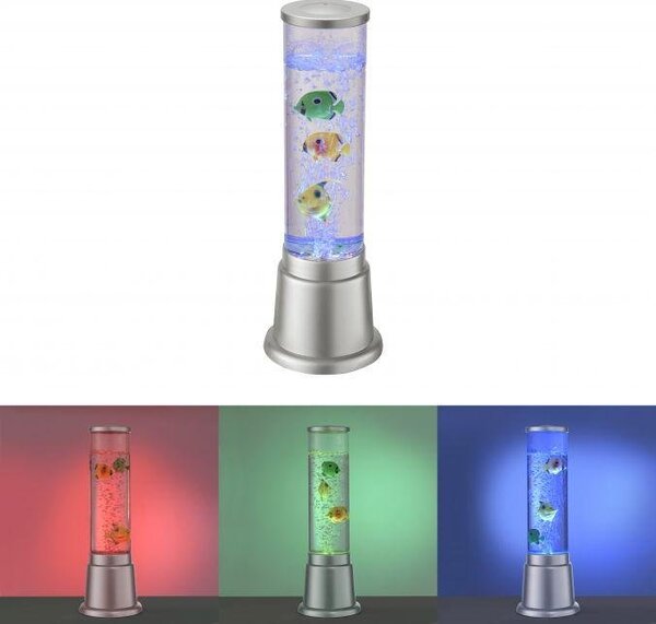 LD 85127-21 AVA LED vodní sloupec, stříbrná, průměr 12,5cm, dekorativní RGB - LEUCHTEN DIREKT / JUST LIGHT