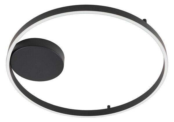 Stropní Lampa Lucande, Moise, stmívatelné, Černá, Obývací pokoj, Hliník, Moderní