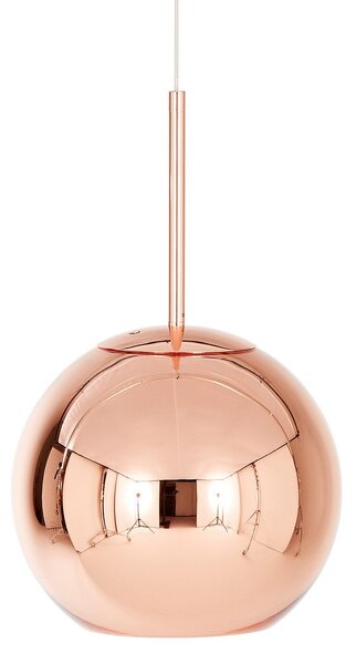 Závěsná svítidlo Tom Dixon, Copper Round, stmívatelné, Měděná, Obývací pokoj, Plast, Design