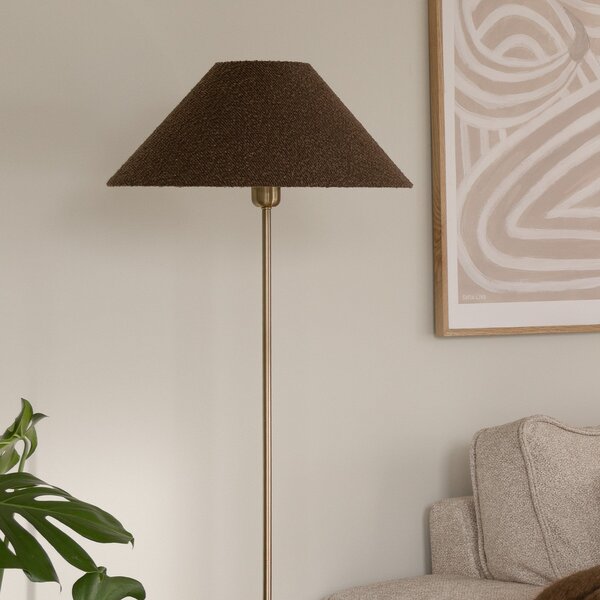 Stojací Lampa Globen Lighting, Hnědá / Rezavá, Obývací pokoj, Tkanina / Textil, Skandinávský