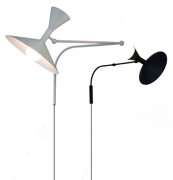 Nástěnná Svítidla Nemo Lighting, Lampe de Marseille, Černá, Obývací pokoj, Kov