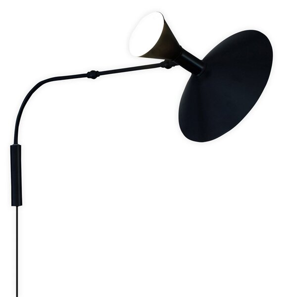 Nástěnná Svítidla Nemo Lighting, Lampe de Marseille, Černá, Obývací pokoj, Kov