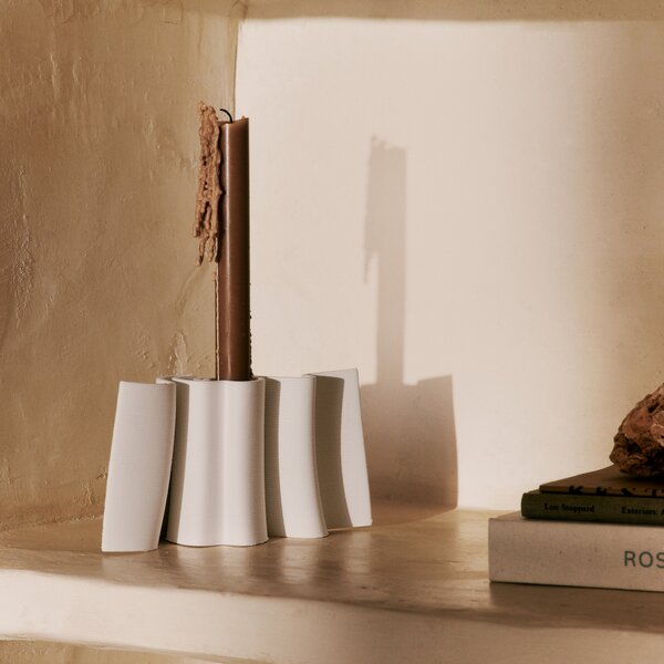 FERM LIVING Svícen Dedali, Off-White