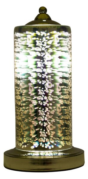 Skleněná vícebarevná stolní lampa Mauro Ferretti Fireworks, 17x34 cm