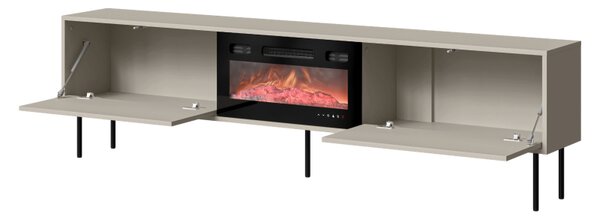 TV skříňka/stolek s krbem Sarimzo 200 EF, Barva: kašmír 5903211538650