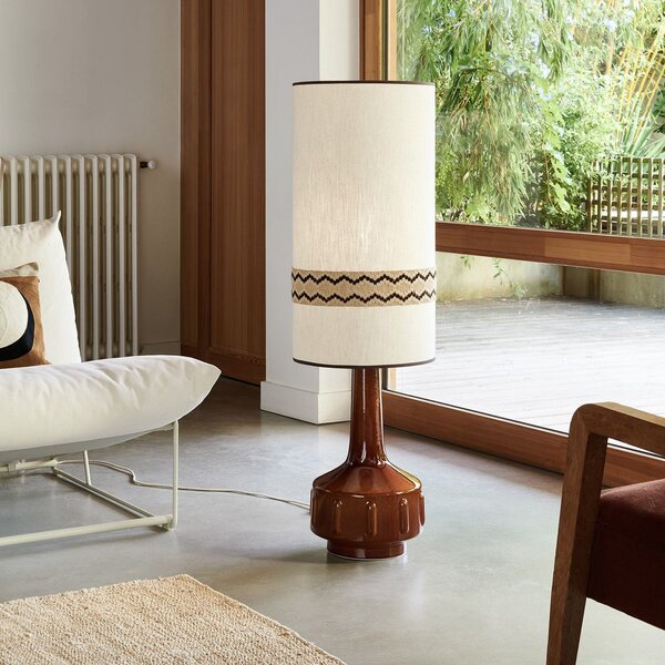 Stojací Lampa MARKET SET, Jimmy, Hnědá / Rezavá, Obývací pokoj, Keramika