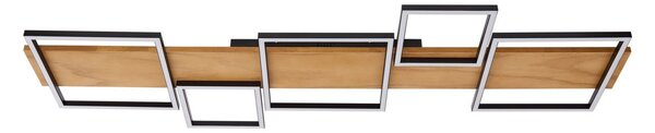 Stropní Lampa Lindby, Galad, stmívatelné, Dřevo, Jídelna, Dřevo, Moderní
