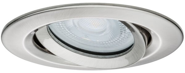 P 93671 Vestavné svítidlo LED Nova Plus kruhové 1x6W GU10 kov kartáčovaný výklopné stmívatelné - PAULMANN