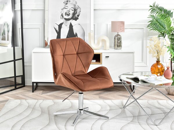 Křeslo Velma S (měděná + chromová). Akce -20%