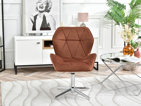 Křeslo Velma S (měděná + chromová). Akce -20%