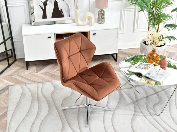 Křeslo Velma S (měděná + chromová). Akce -20%