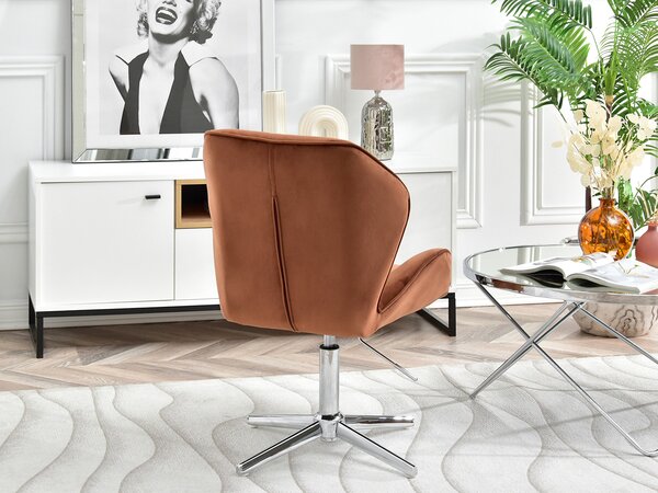 Křeslo Velma S (měděná + chromová). Akce -20%