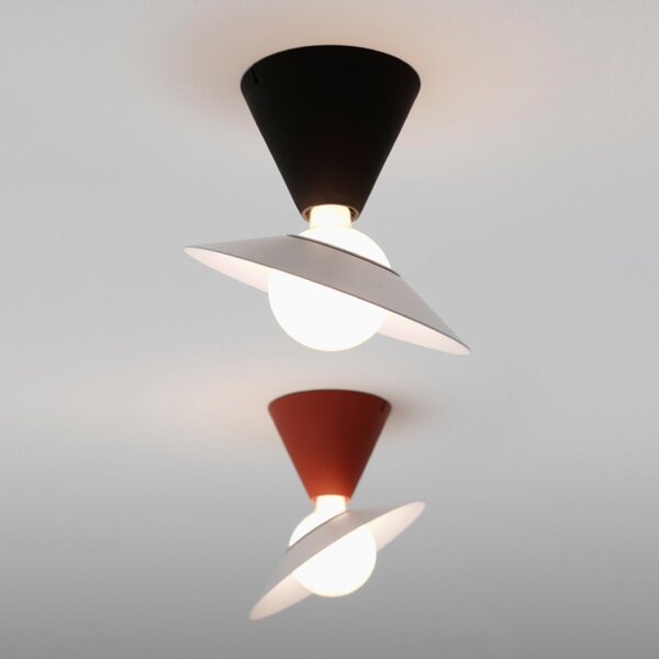 Stropní Lampa Stilnovo, Fante, Černá, Obývací pokoj, Plast, Design