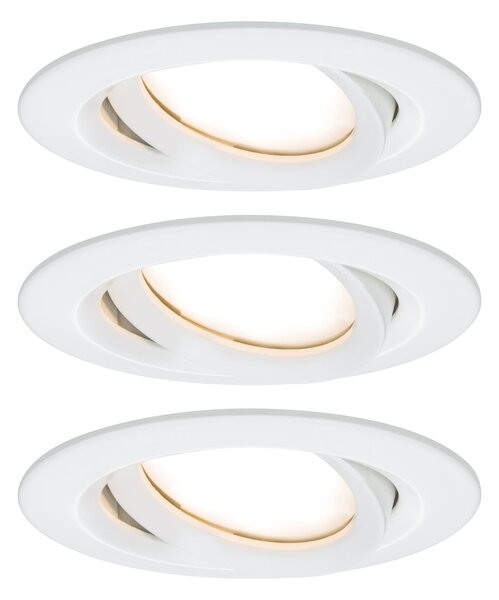 P 93682 Vestavné svítidlo LED Nova Plus kruhové 3x6,8W bílá mat výklopné stmívatelné - PAULMANN