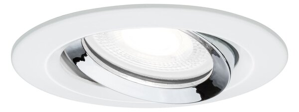 P 93673 Vestavné svítidlo LED Nova Plus kruhové 1x6W GU10 bílá mat chrom výklopné stmívatelné - PAULMANN