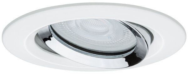 P 93673 Vestavné svítidlo LED Nova Plus kruhové 1x6W GU10 bílá mat chrom výklopné stmívatelné - PAULMANN
