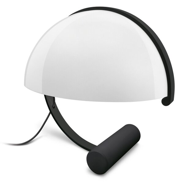 Stolní lampa Stilnovo, Meta, stmívatelné, Černá, Obývací pokoj, Kov, Design