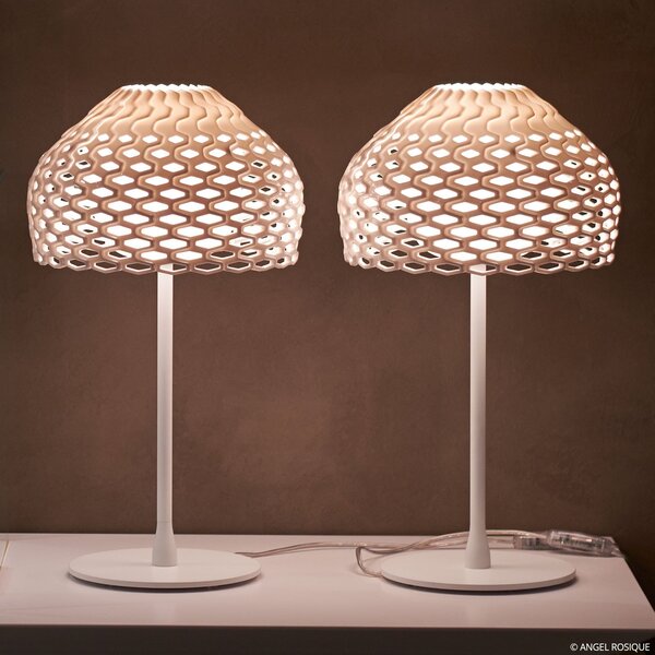 Stolní lampa FLOS, Tatou T, stmívatelné, Bílá, Obývací pokoj, Kov, Design