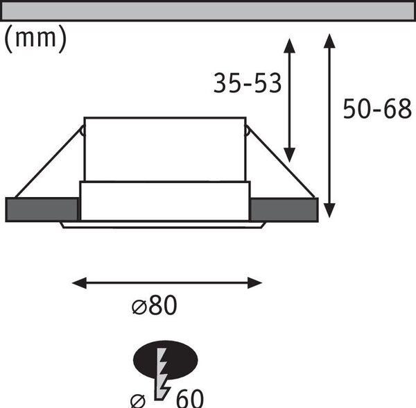 P 93670 Vestavné svítidlo LED Calla kruhové 1x7W bílá mat nevýklopné - PAULMANN