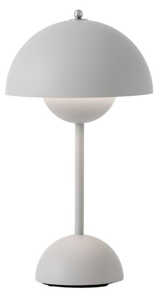 Stolní lampa &Tradition, Flowerpot VP9, stmívatelné, Šedá, Obývací pokoj, Plast, Design