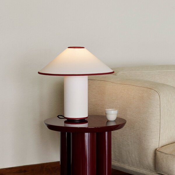 Stolní lampa &Tradition, Colette, Bílá, Obývací pokoj, Tkanina / Textil, Design