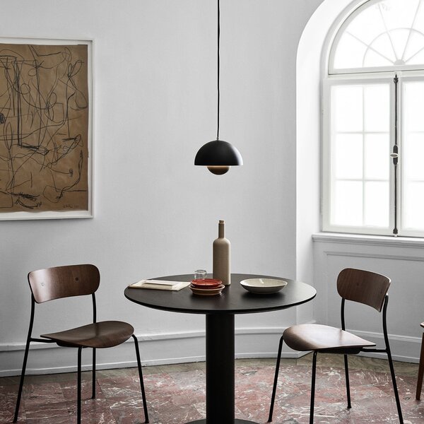 Závěsná svítidlo &Tradition, Flowerpot VP1, stmívatelné, Černá, Obývací pokoj, Kov, Design
