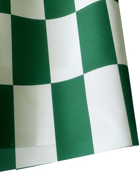 Venkovní látka Pergola (Oxford), 200 g/m², šíře 160 cm, bílo-temné zelená šachovnice 5x10 cm