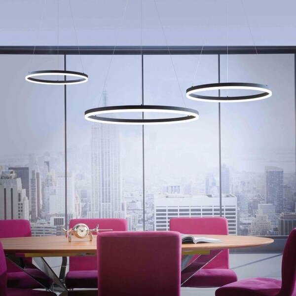 Paul Neuhaus Závěsné svítidlo LED TITUS antracit, ø80 cm, 50W 3000K IP20