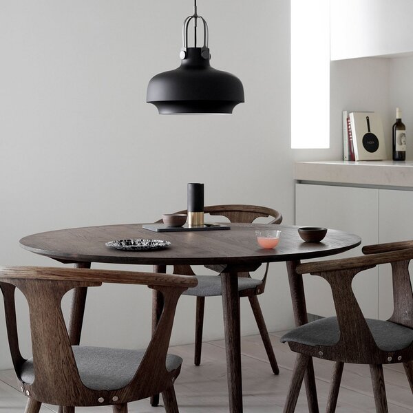 Závěsná svítidlo &Tradition, Copenhagen SC7, stmívatelné, Černá, Obývací pokoj, Kov, Design