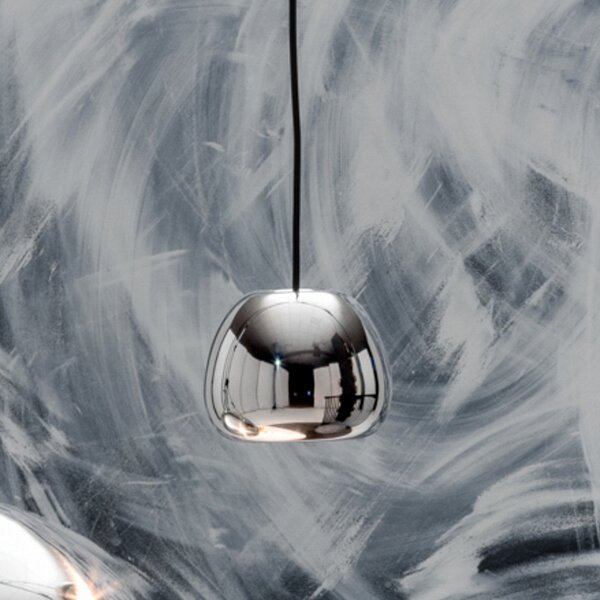 Závěsná svítidlo Tom Dixon, Void mini, stmívatelné, Metalická, Obývací pokoj, Kov, Design