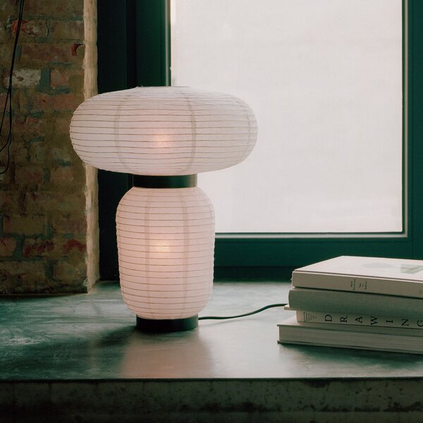Stolní lampa &Tradition, Formakami JH18, stmívatelné, Bílá, Obývací pokoj, Papír / Karton, Design
