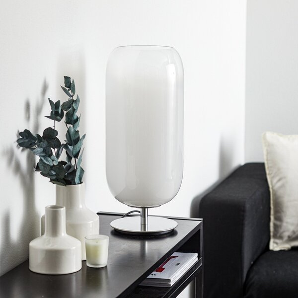 Stolní lampa Artemide, Gople, Bílá, Obývací pokoj, Sklo, Design