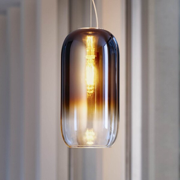 Závěsná svítidlo Artemide, Gople, stmívatelné, Modrá, Obývací pokoj, Sklo, Design