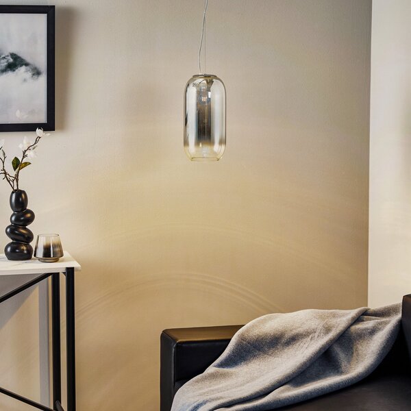 Závěsná svítidlo Artemide, Gople Mini, stmívatelné, Metalická, Obývací pokoj, Sklo, Design