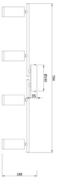 IMPR 348114 Deko-Light stropní přisazené svítidlo Becrux IV 230V 21W 3000 K 1960 lm 794 mm stříbrná