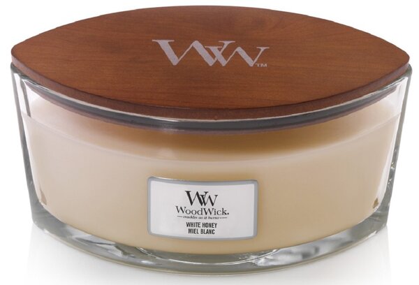 Vonná svíčka WoodWick loď, White Honey