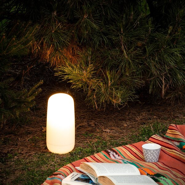 Stolní lampa Artemide, Gople, stmívatelné, Bílá, Obývací pokoj, Plast, Design